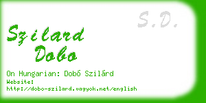 szilard dobo business card